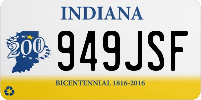 IN license plate 949JSF