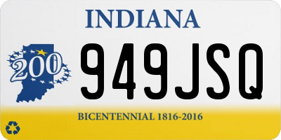 IN license plate 949JSQ