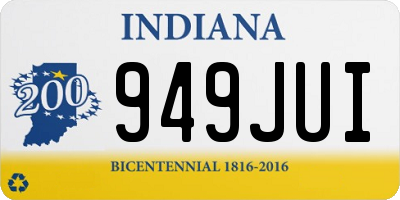 IN license plate 949JUI