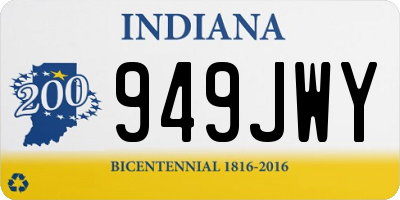 IN license plate 949JWY