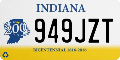 IN license plate 949JZT