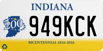 IN license plate 949KCK