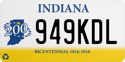 IN license plate 949KDL