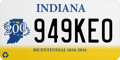 IN license plate 949KEO