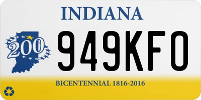 IN license plate 949KFO