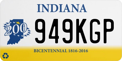 IN license plate 949KGP