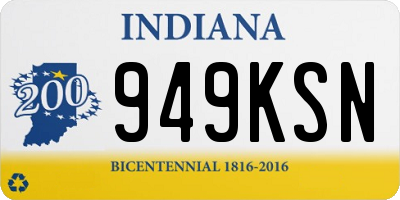 IN license plate 949KSN