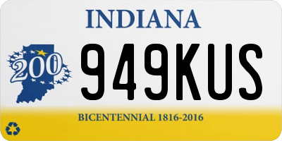 IN license plate 949KUS