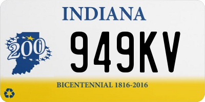 IN license plate 949KV