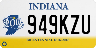 IN license plate 949KZU