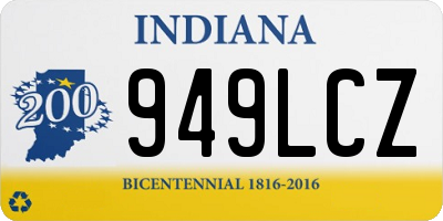IN license plate 949LCZ