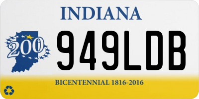 IN license plate 949LDB