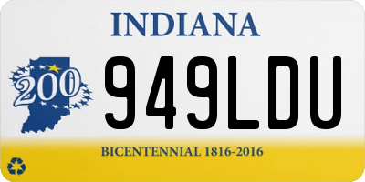 IN license plate 949LDU