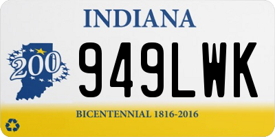 IN license plate 949LWK