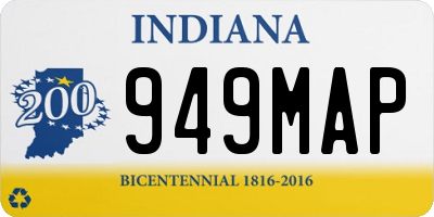 IN license plate 949MAP