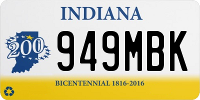 IN license plate 949MBK
