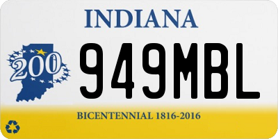 IN license plate 949MBL