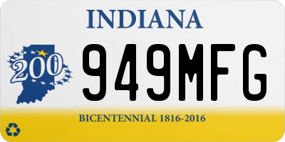 IN license plate 949MFG