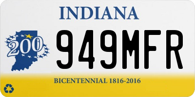 IN license plate 949MFR