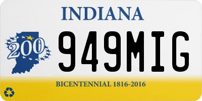 IN license plate 949MIG