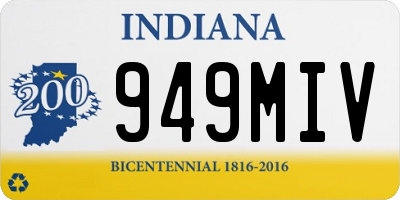 IN license plate 949MIV