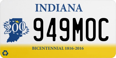 IN license plate 949MOC