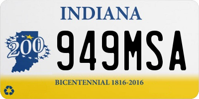 IN license plate 949MSA