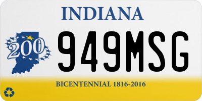 IN license plate 949MSG