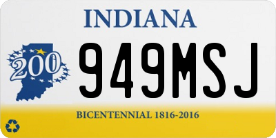 IN license plate 949MSJ