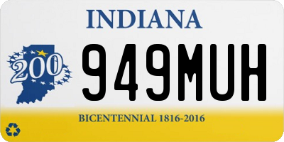 IN license plate 949MUH