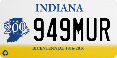 IN license plate 949MUR