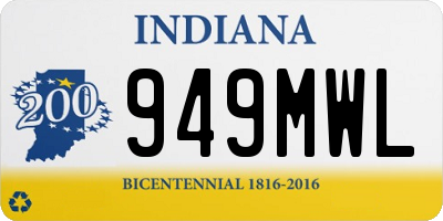 IN license plate 949MWL