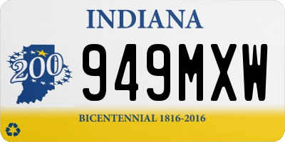 IN license plate 949MXW