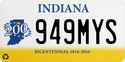 IN license plate 949MYS