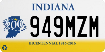 IN license plate 949MZM