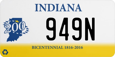 IN license plate 949N