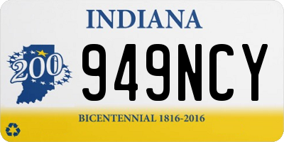 IN license plate 949NCY