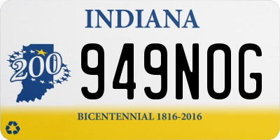 IN license plate 949NOG