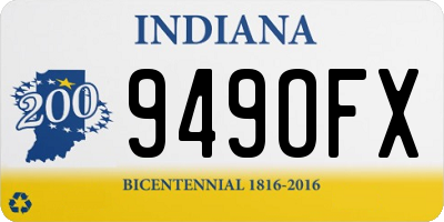 IN license plate 949OFX