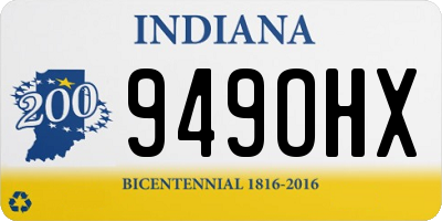 IN license plate 949OHX