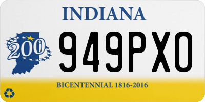 IN license plate 949PXO