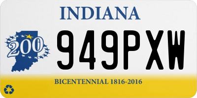 IN license plate 949PXW