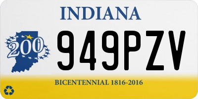 IN license plate 949PZV