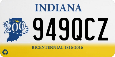 IN license plate 949QCZ