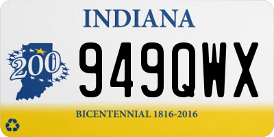 IN license plate 949QWX
