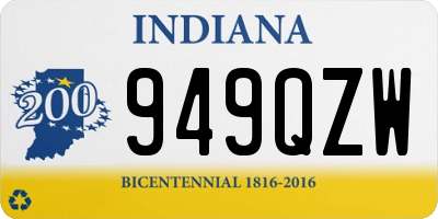 IN license plate 949QZW