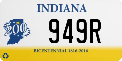 IN license plate 949R