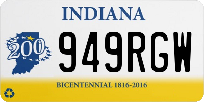 IN license plate 949RGW