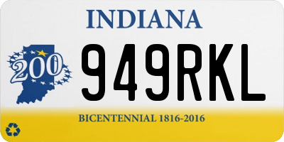 IN license plate 949RKL