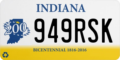 IN license plate 949RSK